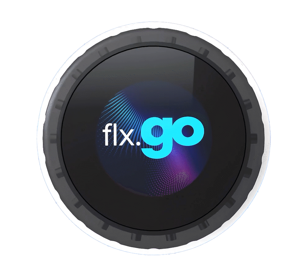 Fonctionnement Flx.go : Tournez la molette pour sélectionner une option, puis appuyez n'importe où pour confirmer la sélection.